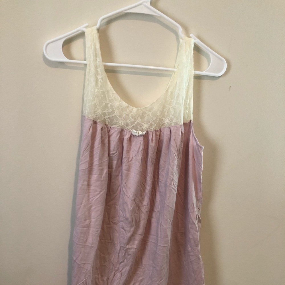 Pink and ivory Vera Wang sleep chemise